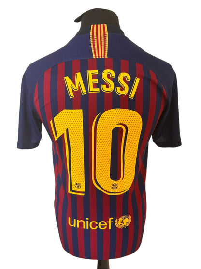 Barcelona Lionel Messi 2018-19 Home Football Shirt Small Nike