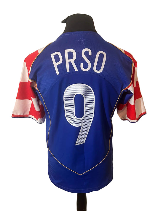 Croatia 2004-06 away football shirt, blue, small, Nike, Dado Prso, back