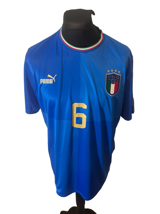 Italy 2022-23 home football shirt, blue, Extra Large, XL, Puma, Marco Verratti, front