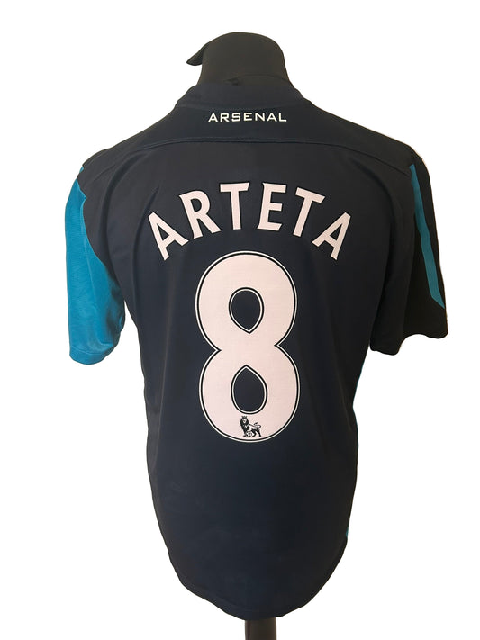 Arsenal Mikel Arteta 2011-12 Away Football Shirt Large Nike