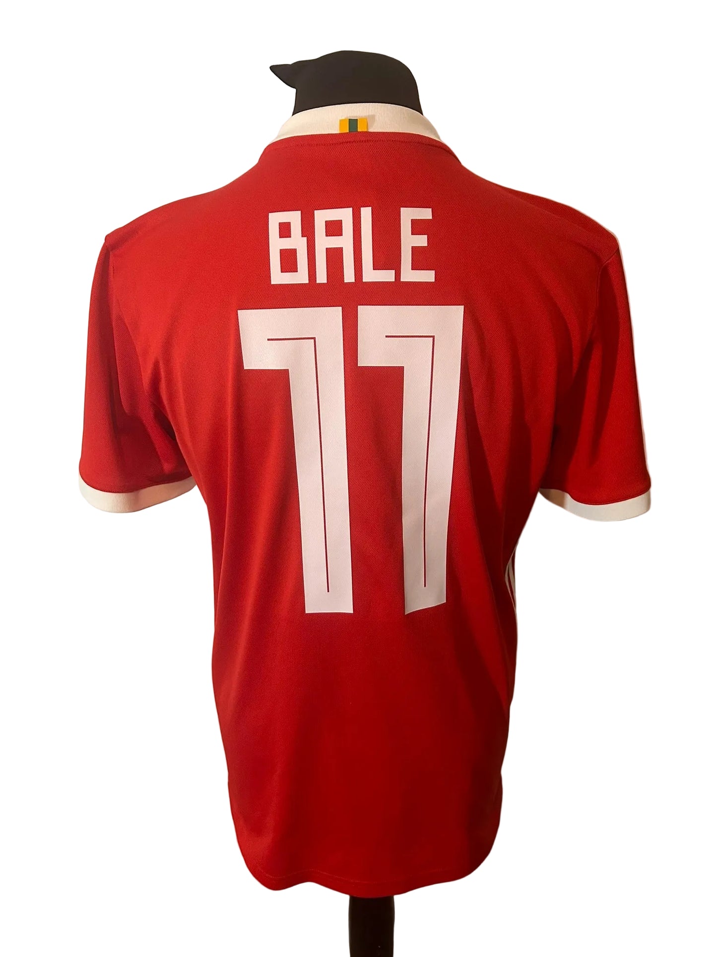 Wales 2018-19 home football shirt, red, Large, Adidas, Gareth Bale, back