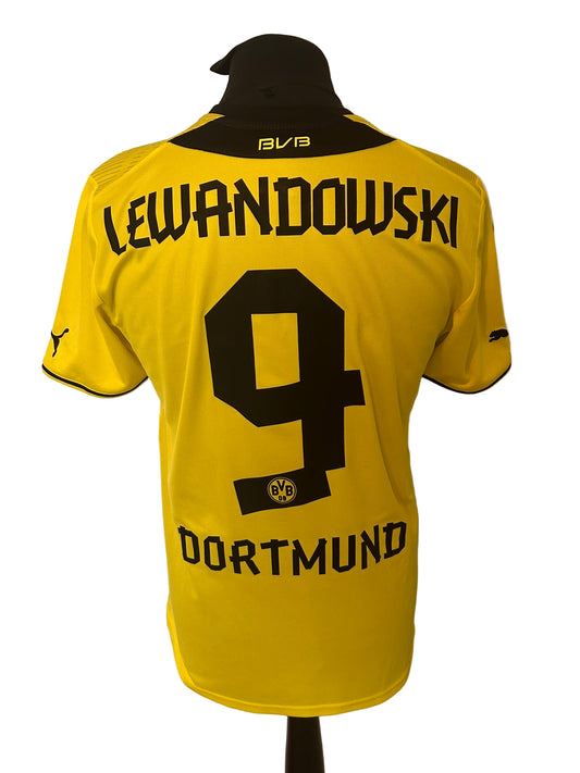 Borussia Dortmund Robert Lewandowski 2013-14 Home Football Shirt Medium Puma