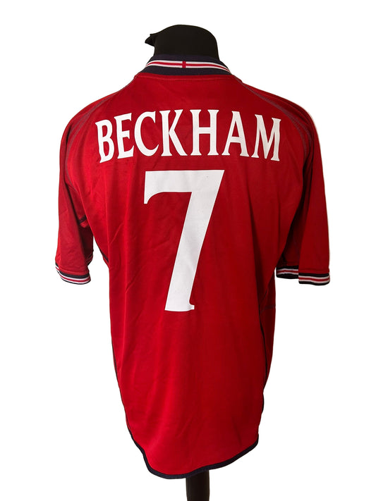 England David Beckham 2002-04 Away Football Shirt Large Umbro