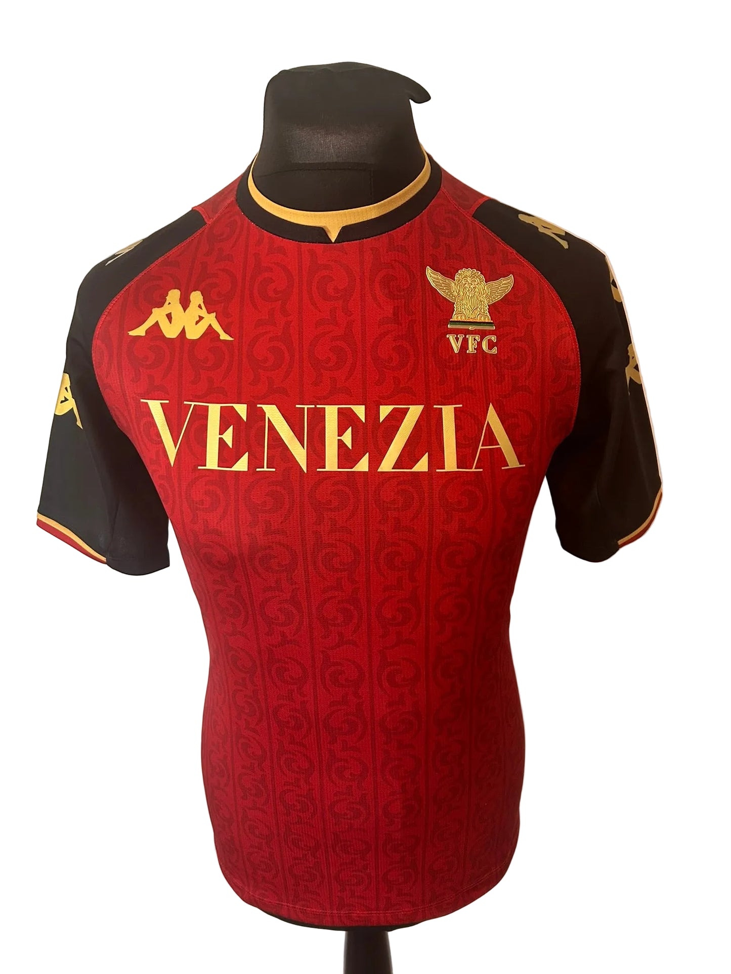 Venezia 2021-22 fourth football shirt, red, small, Kappa, front