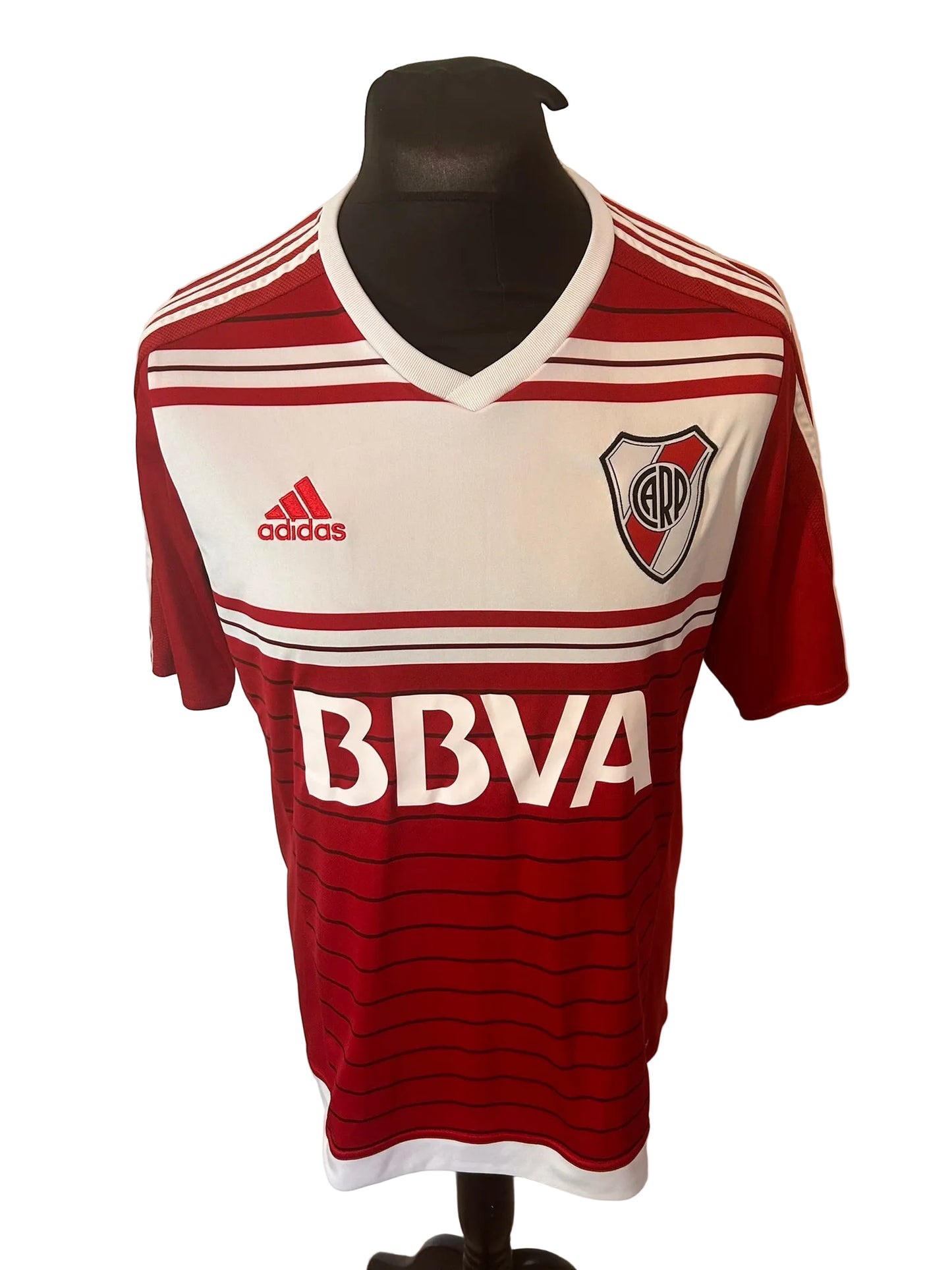 River Plate 2016-17 away football shirt, red, Large, Adidas, front
