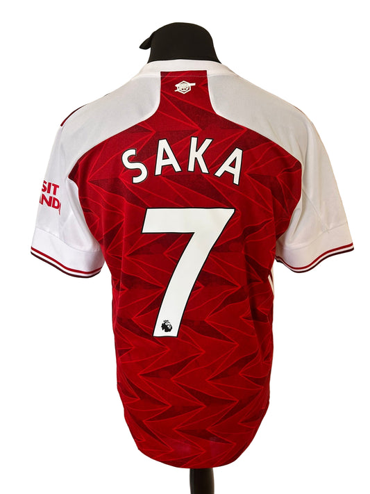 Arsenal Bukayo Saka 2020-21 Home Football Shirt Large Adidas
