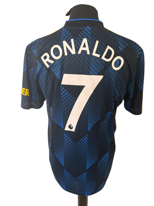 Manchester United Cristiano Ronaldo 2021-22 Third Football Shirt Large Adidas