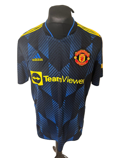 Manchester United Cristiano Ronaldo 2021-22 Third Football Shirt Large Adidas