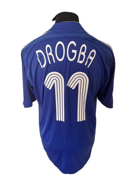 Chelsea Didier Drogba 2006-08 Home Football Shirt Large Adidas