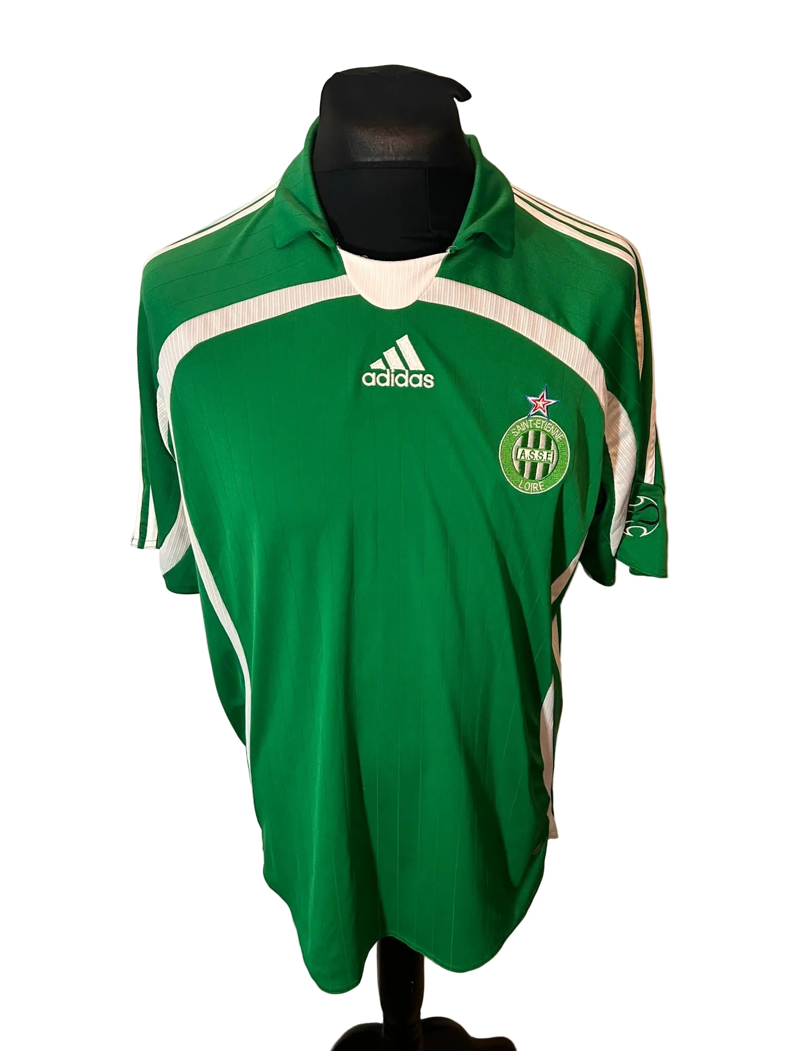 Saint Etienne 2006-07 home football shirt, green, large, Adidas, front