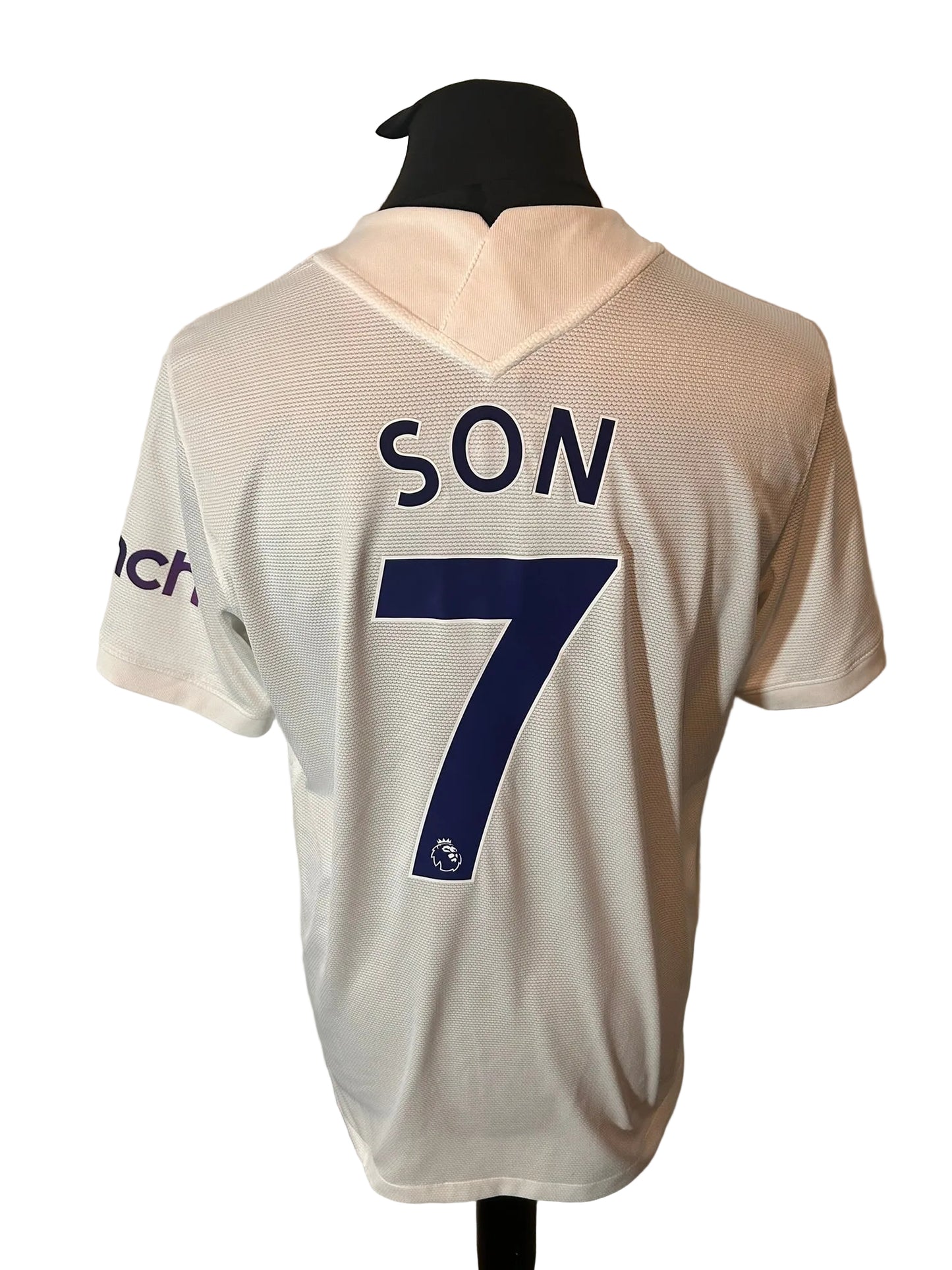 Tottenham Hotspur 2021-22 home football shirt, white, Large, Nike, Son Heung-Min, back