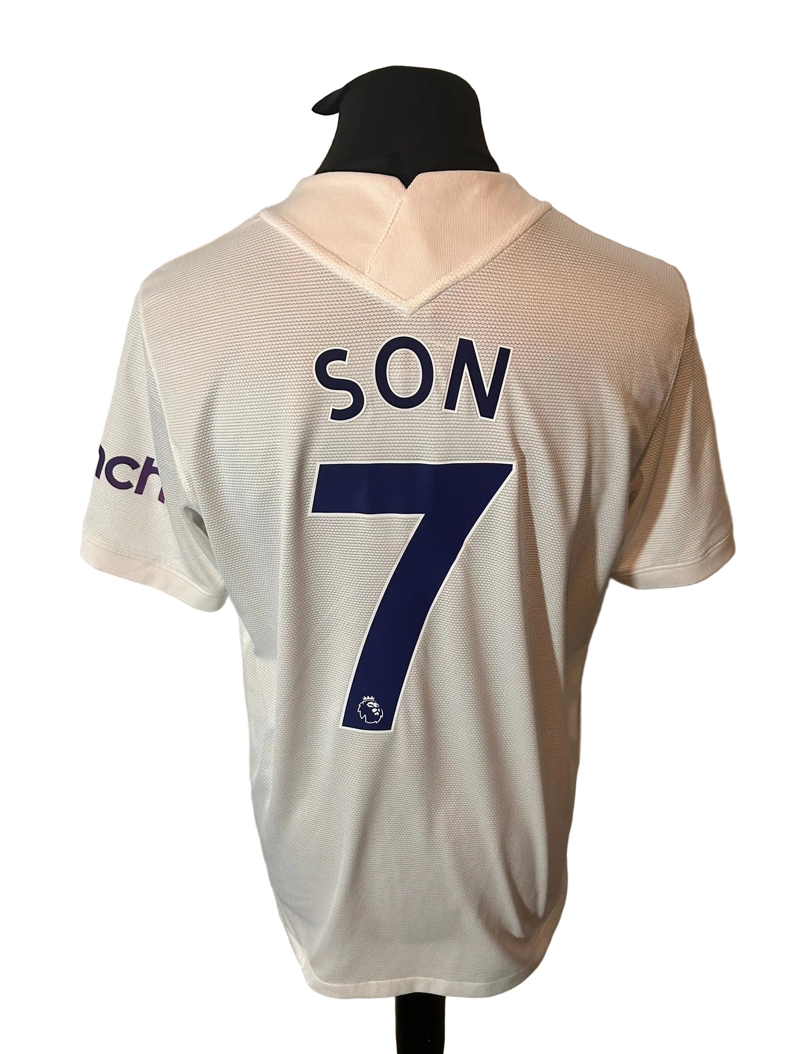 Tottenham Hotspur 2021-22 home football shirt, white, Large, Nike, Son Heung-Min, back