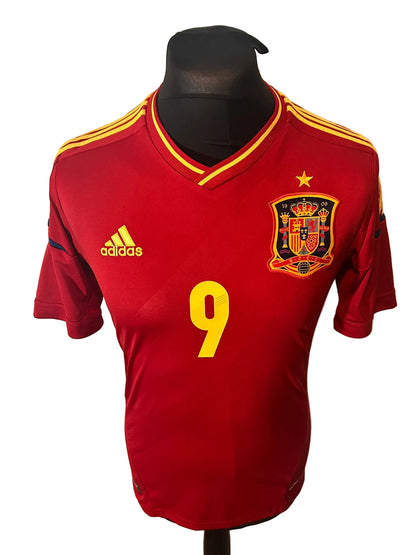 Spain 2011-12 home football shirt, red, small, adidas, Fernando Torres, front