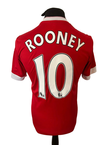 Manchester United 2015-16 home football shirt, red, small, Adidas, Wayne Rooney, back