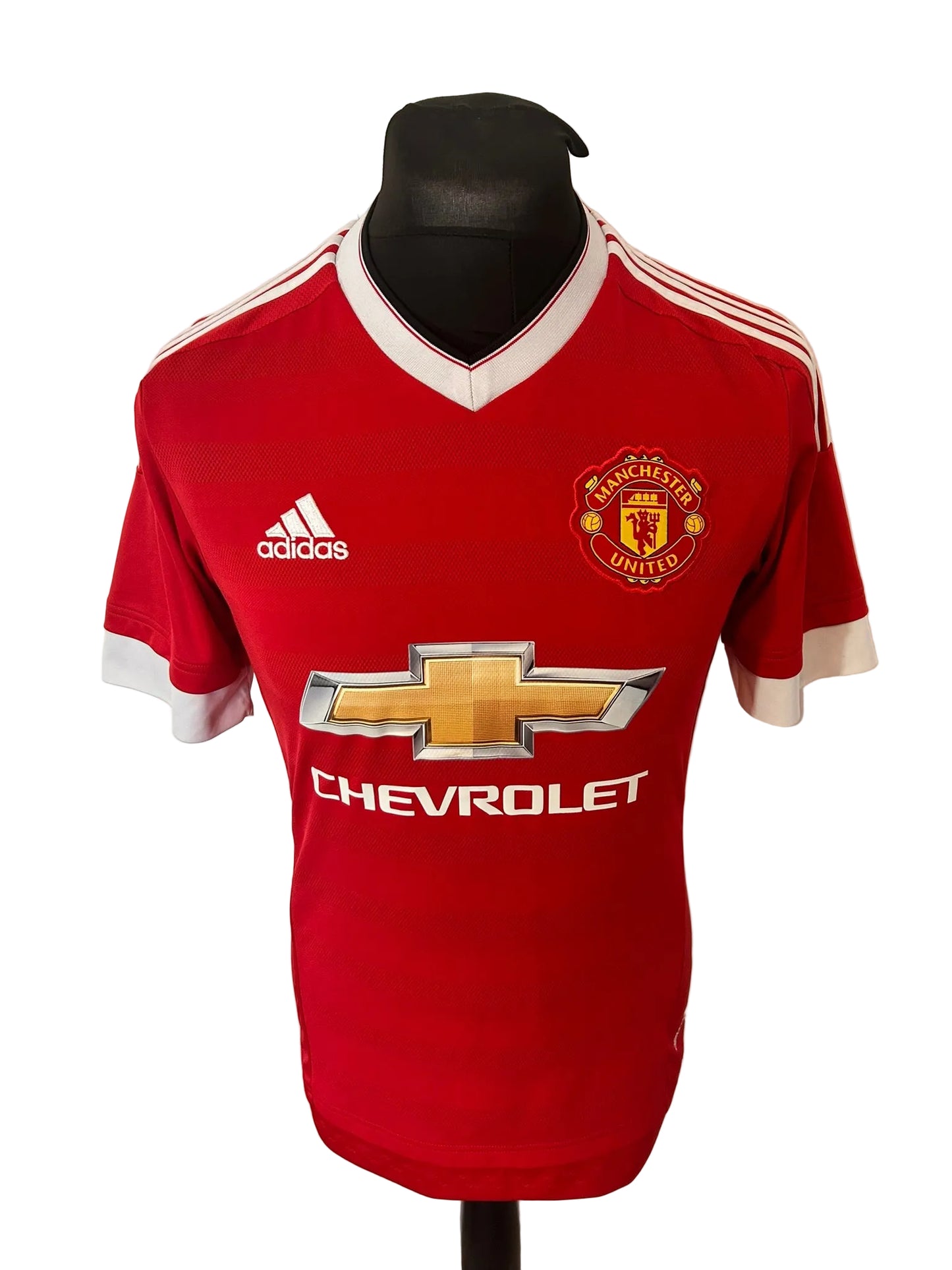 Manchester United 2015-16 home football shirt, red, small, Adidas, Wayne Rooney, front
