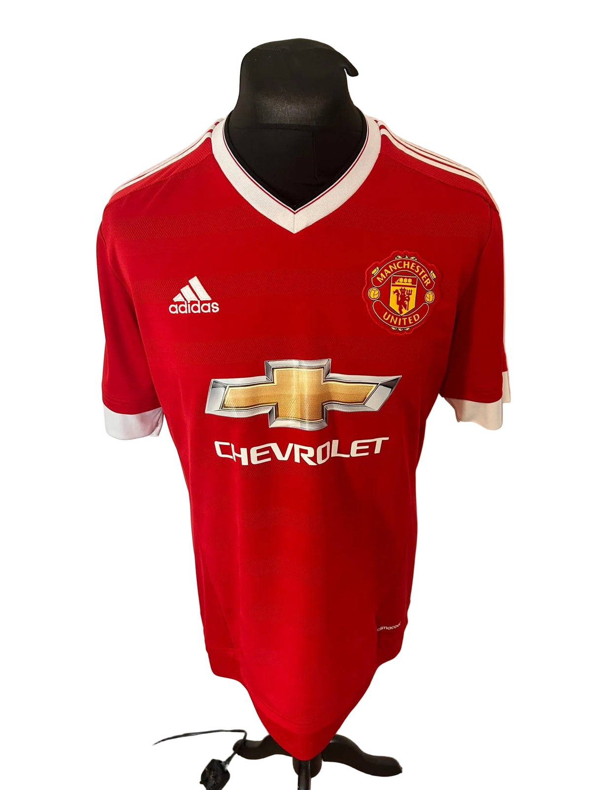 Manchester United 2015-16 home football shirt, red, Large, Adidas, Wayne Rooney, front