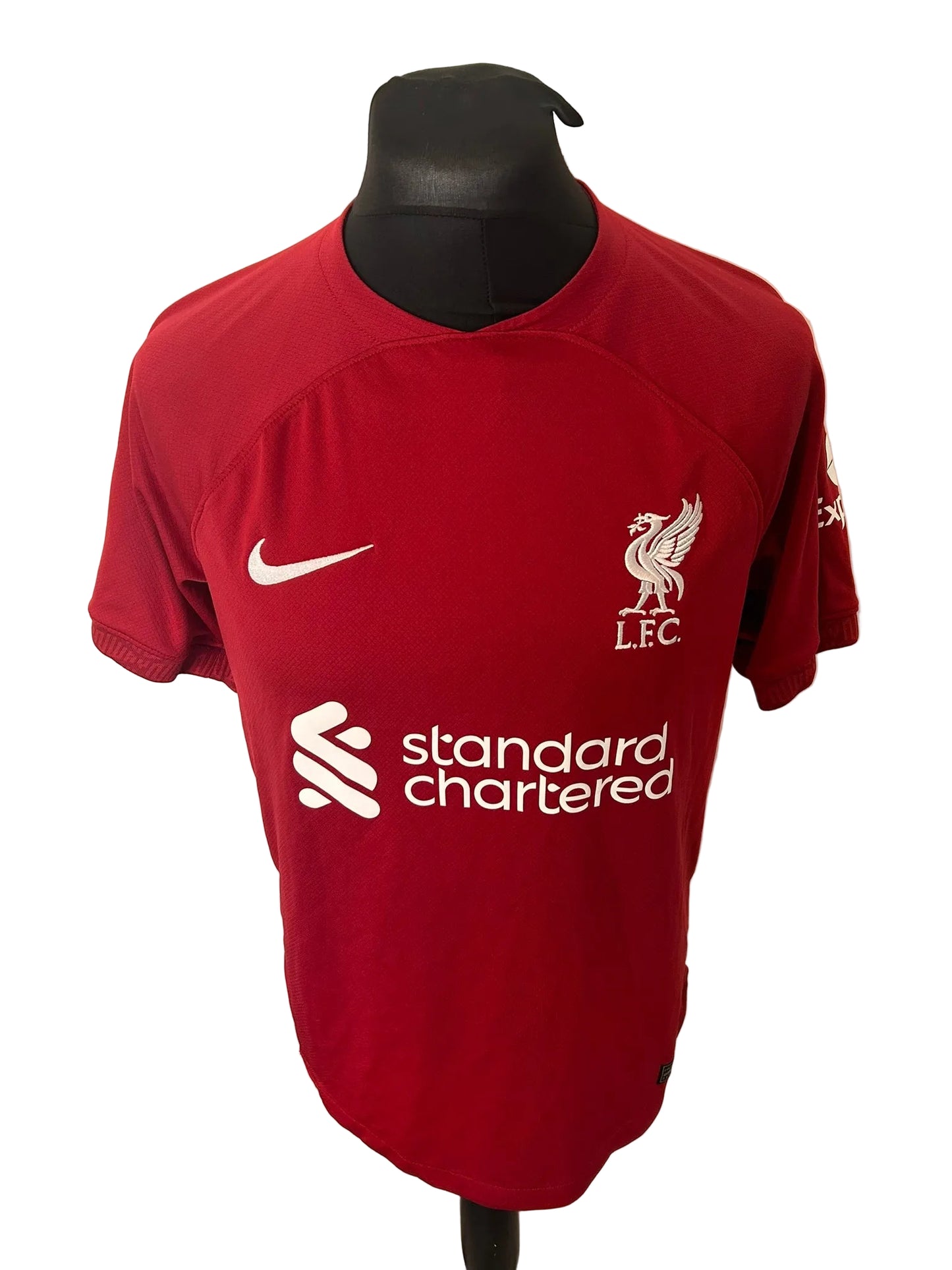 Liverpool 2022-23 home football shirt, red, medium, Nike, Mohamed Salah, front