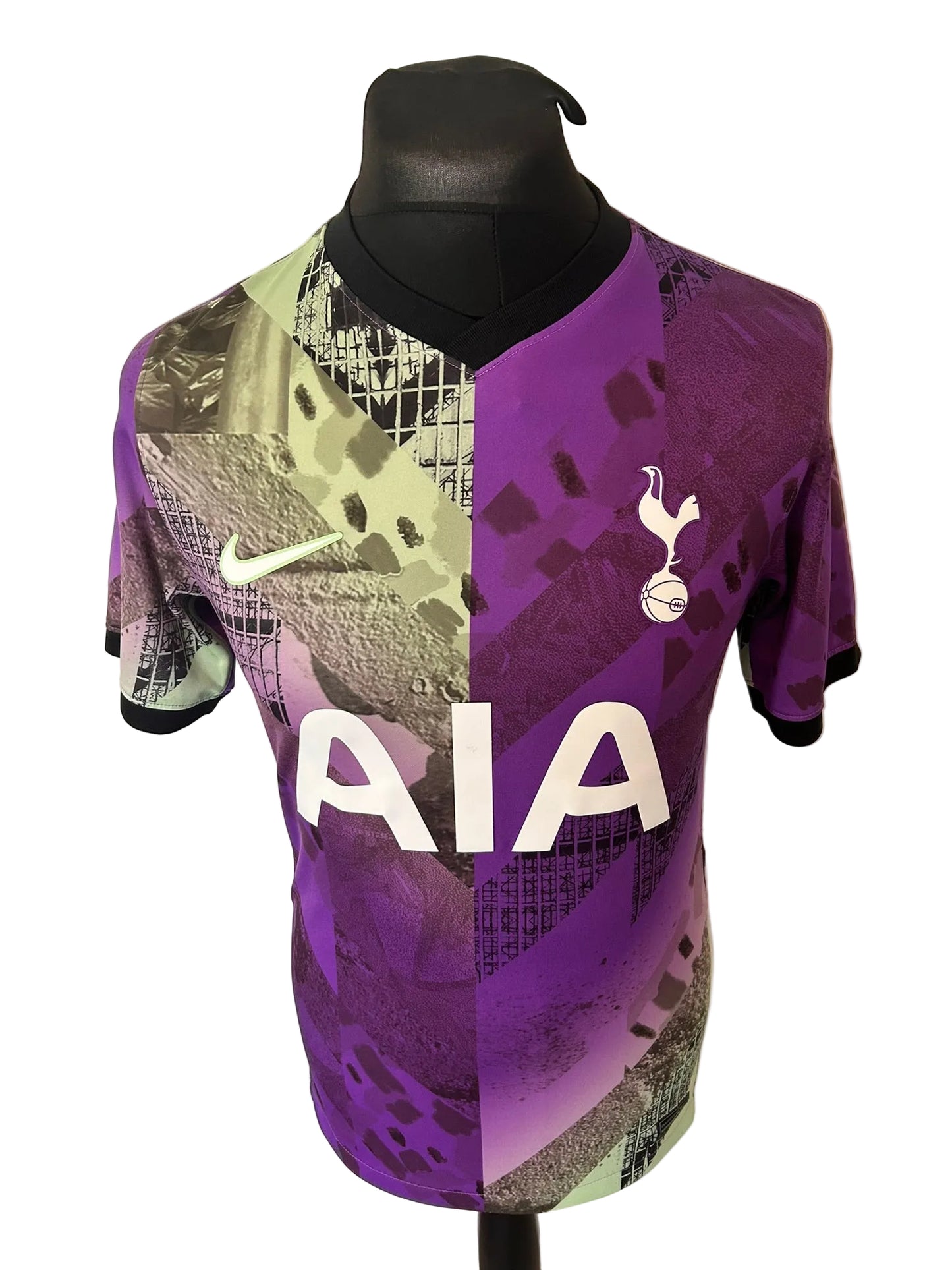 Tottenham Hotspur 2021-22 third football shirt, purple and green, small, Nike, Son Heung-min, front