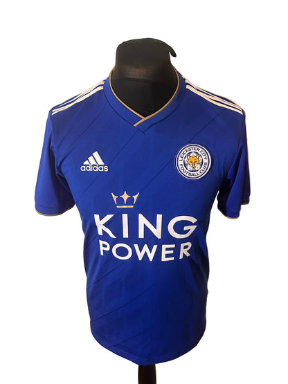 Leicester City Jamie Vardy 2018-19 Home Football Shirt Small Adidas