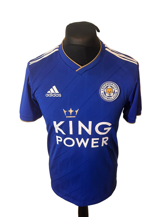 Leicester City Jamie Vardy 2018-19 Home Football Shirt Small Adidas