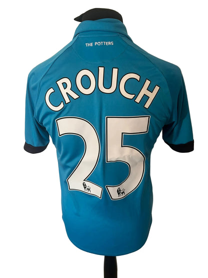 Stoke City 2014-15 away football shirt, blue, small, Warrior, Peter Crouch, back