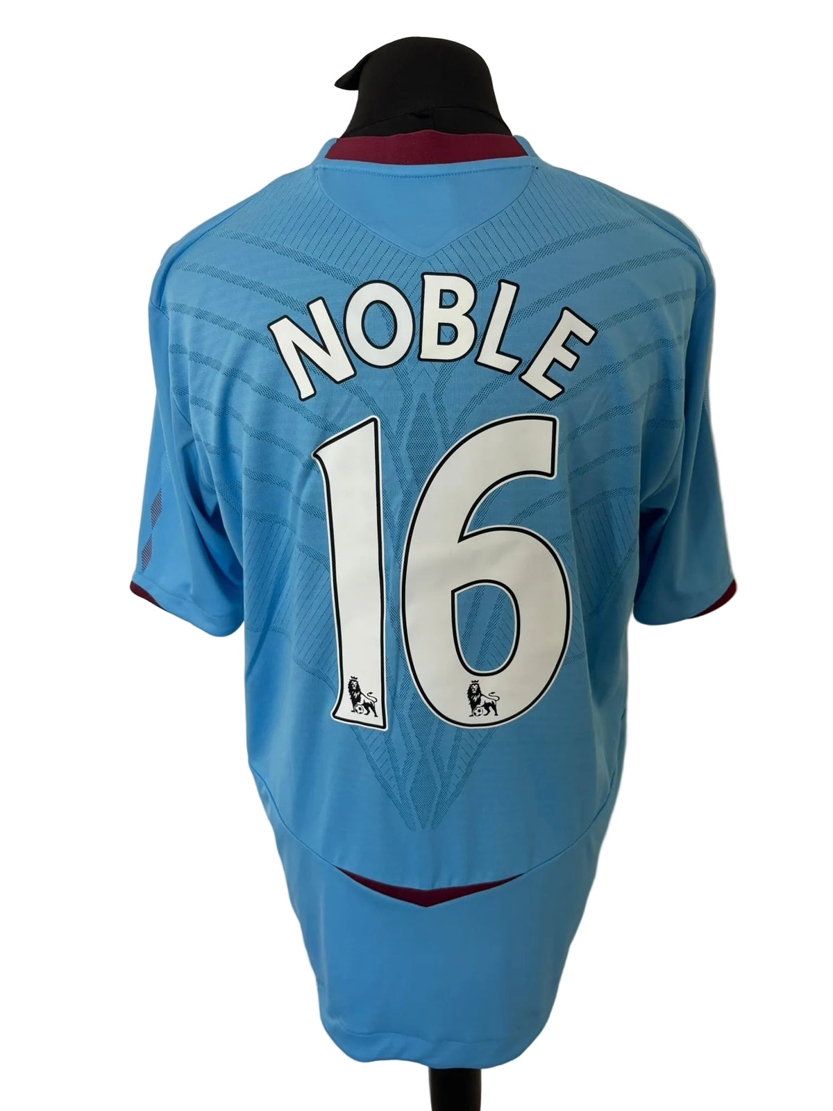 West Ham United 2008-09 away football shirt, blue, Extra Large, XL, Umbro, Mark Noble, back