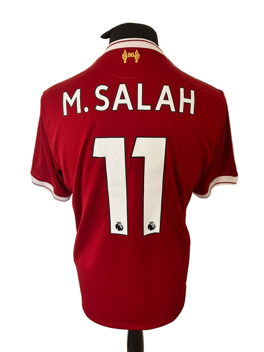 Liverpool Mohamed Salah 2017-18 Home Football Shirt Medium New Balance