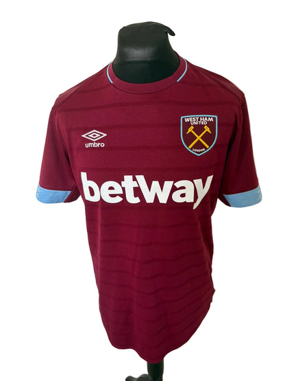 West Ham United 2018-19 home football shirt, claret, Large, Umbro, Mark Noble, front