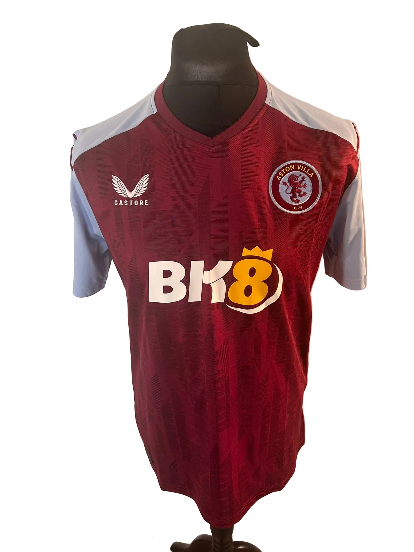 Aston Villa 2023-24 home football shirt, claret, medium, Castore, Ollie Watkins, front