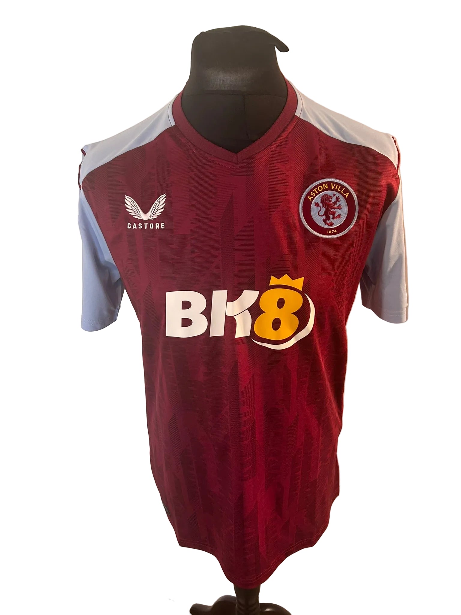 Aston Villa 2023-24 home football shirt, claret, medium, Castore, Ollie Watkins, front