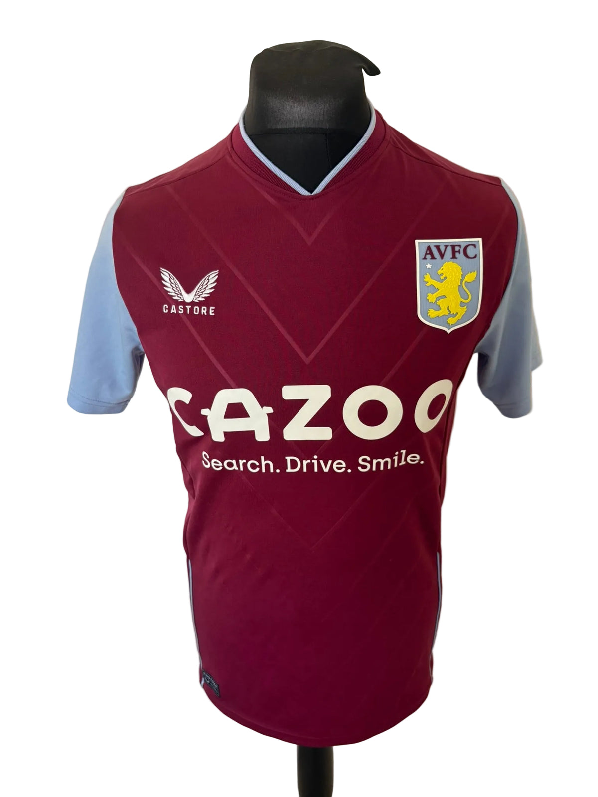 Aston Villa 2022-23 home football shirt, claret, small, Castore, Ollie Watkins, front