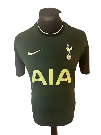 Tottenham Hotspur 2020-21 away football shirt, green, small, Nike, Son Heung-min, front