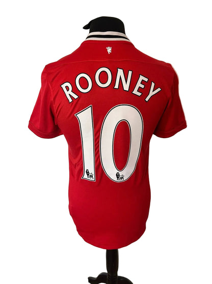 Manchester United 2011-12 home football shirt, red, small, Nike, Wayne Rooney, back
