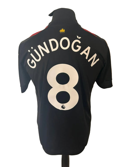 Manchester City 2022-23 away football shirt, black and red, medium, Puma, Ilkay Gundogan, back