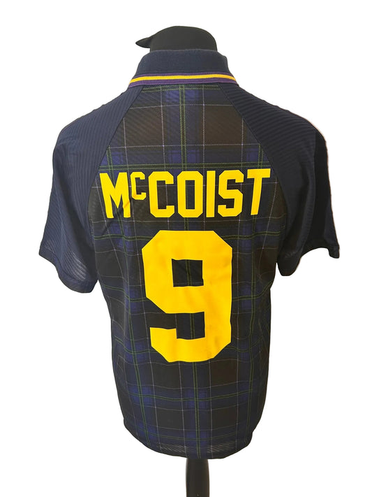 Scotland 1994-96 home football shirt, navy, medium, Umbro, Ally McCoist, back