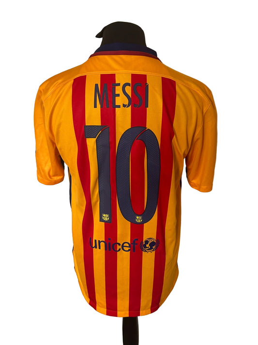 Barcelona Lionel Messi 2015-16 Away Football Shirt Large Nike