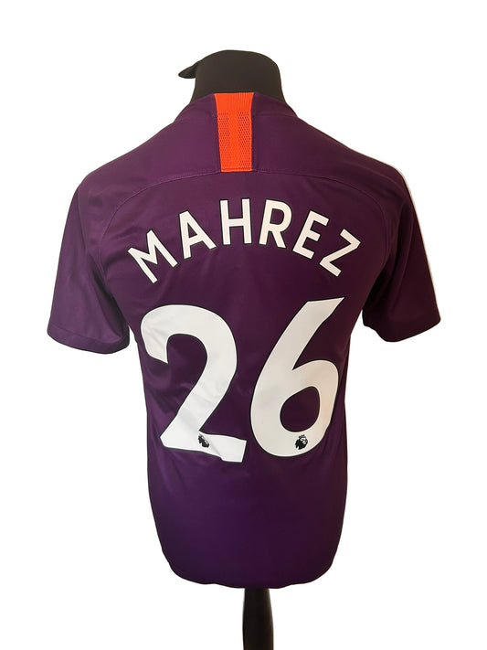 Manchester City Riyad Mahrez 2018-19 Third Football Shirt Small Nike