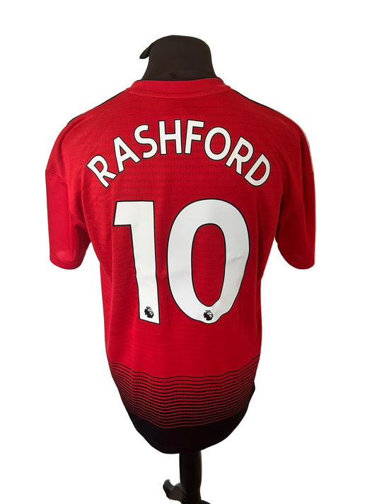 Manchester United Marcus Rashford 2018-19 Home Football Shirt Large Adidas