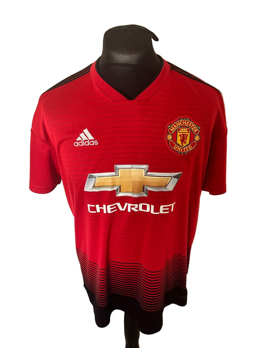 Manchester United Marcus Rashford 2018-19 Home Football Shirt Large Adidas