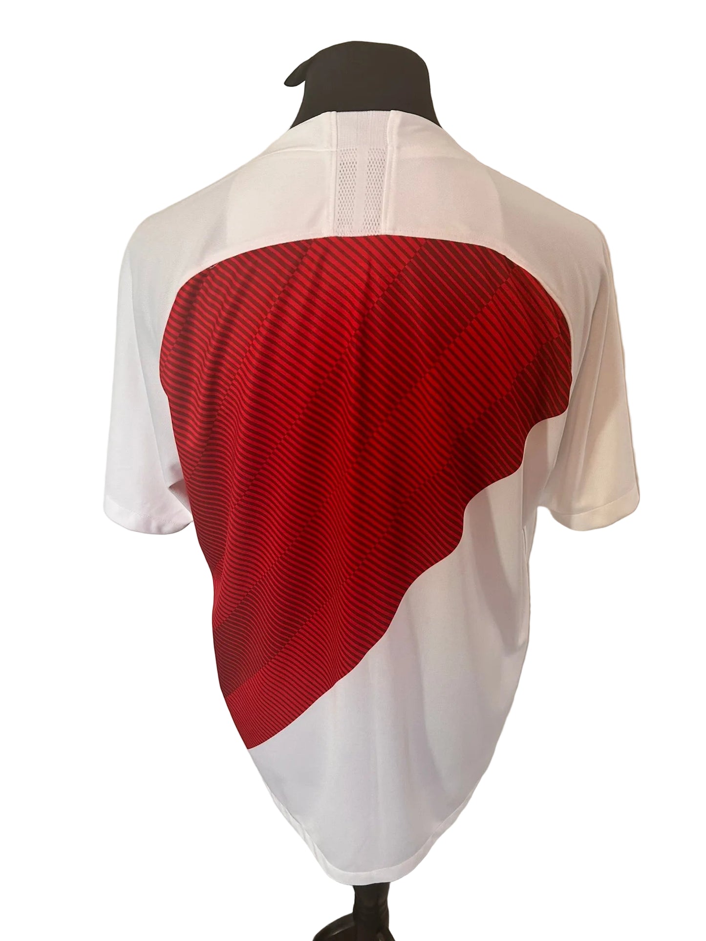 Monaco 2018-19 home football shirt, red and white, Extra Large, XL, Nike, back