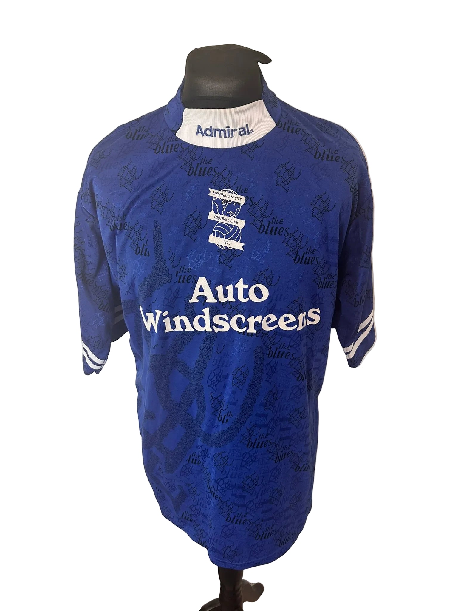 Birmingham City 1995-96 home football shirt, blue, Extra Large, XL, Admiral, front