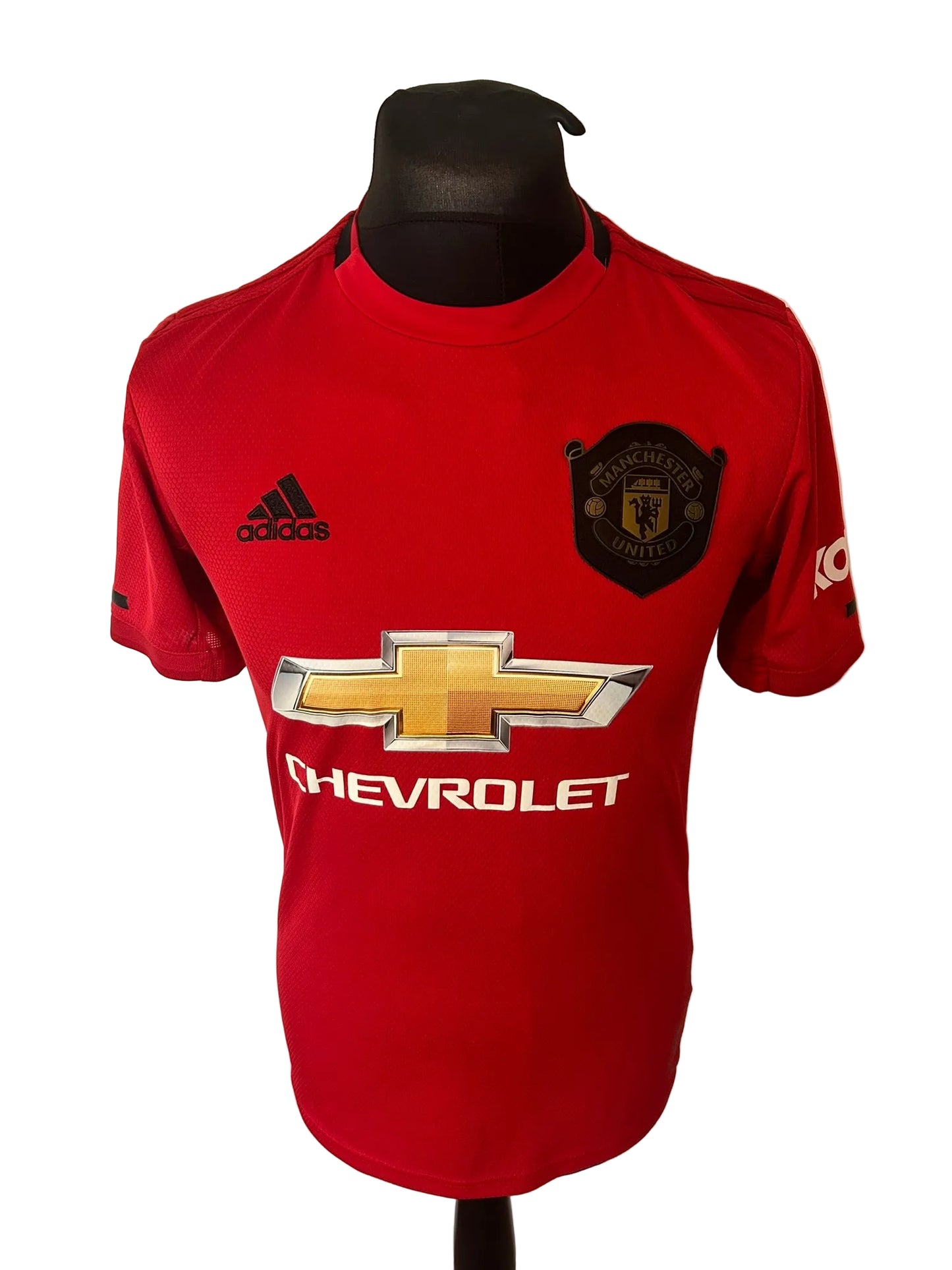 Manchester United 2019-20 home football shirt, red, small, Adidas, Bruno Fernandes, front