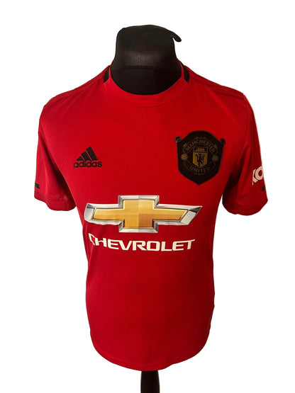 Manchester United 2019-20 home football shirt, red, small, Adidas, Bruno Fernandes, front