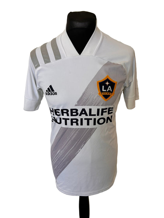 LA Galaxy 2020 home football shirt, Adidas, small, white, front