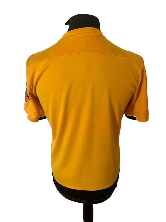 Wolverhampton Wanderers, Wolves 2022-23 home football shirt, gold, medium, Castore, back