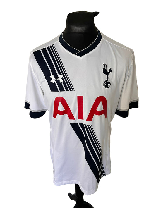 Tottenham Hotspur 2015-16 home football shirt, Harry Kane, Under Armour, large, white, front