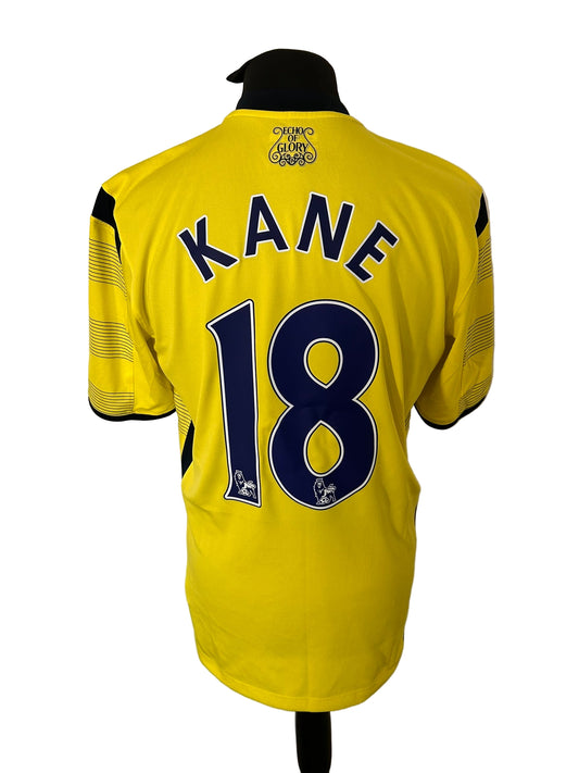 Tottenham Hotspur 2014-15 third football shirt, Under Armour, large, yellow, back, Harry Kane