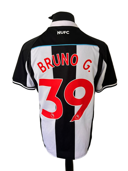 Newcastle United 2021-22 home football shirt, Castore, large, white and black, back, Bruno Guimaraes