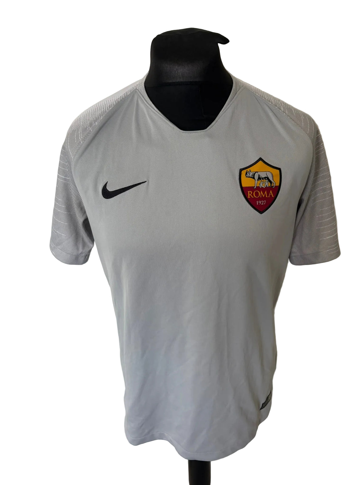 Roma 2018-19 away football shirt, grey, medium, Nike, front