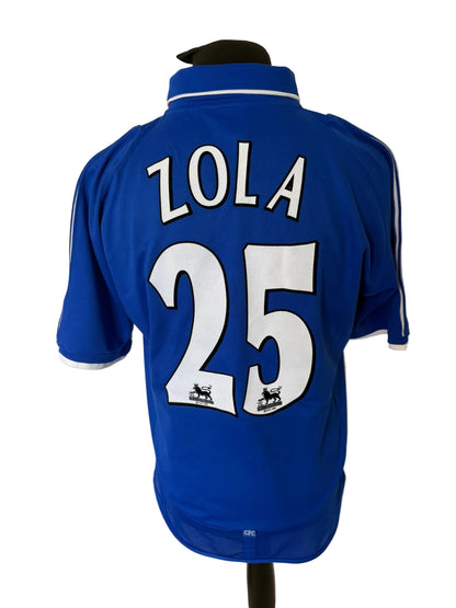 Chelsea 2001-03 home football shirt, blue, medium, Umbro, Gianfranco Zola, back
